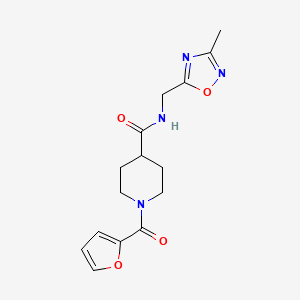 1-(furan-2-carbonyl)-N-((3-methyl-1,2,4-oxadiazol-5-yl)methyl)piperidine-4-carboxamide