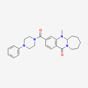 5-methyl-3-[(4-phenylpiperazin-1-yl)carbonyl]-5a,6,7,8,9,10-hexahydroazepino[2,1-b]quinazolin-12(5H)-one