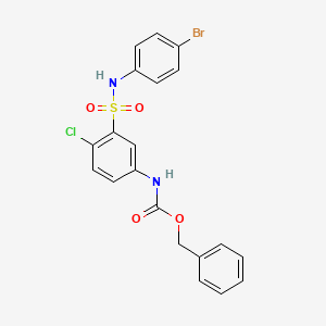 molecular formula C20H16BrClN2O4S B3004160 benzyl N-[3-[(4-bromophenyl)sulfamoyl]-4-chlorophenyl]carbamate CAS No. 721914-45-0