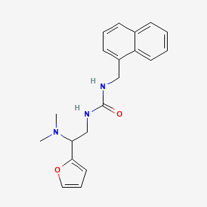 molecular formula C20H23N3O2 B3004165 1-(2-(Dimethylamino)-2-(furan-2-yl)ethyl)-3-(naphthalen-1-ylmethyl)urea CAS No. 1206994-25-3