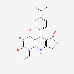 5-(4-isopropylphenyl)-1-propyl-8,9-dihydrofuro[3',4':5,6]pyrido[2,3-d]pyrimidine-2,4,6(1H,3H,5H)-trione