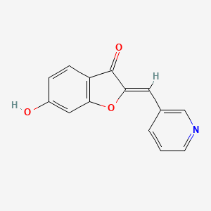 (2Z)-6-hydroxy-2-(pyridin-3-ylmethylidene)-1-benzofuran-3-one