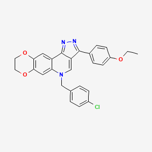 5-(4-chlorobenzyl)-3-(4-ethoxyphenyl)-8,9-dihydro-5H-[1,4]dioxino[2,3-g]pyrazolo[4,3-c]quinoline