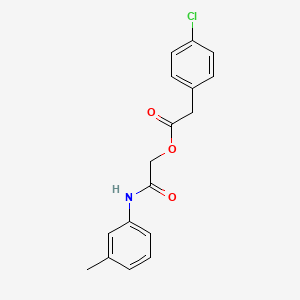 molecular formula C17H16ClNO3 B3004180 [2-(3-Methylanilino)-2-oxoethyl] 2-(4-chlorophenyl)acetate CAS No. 391239-46-6