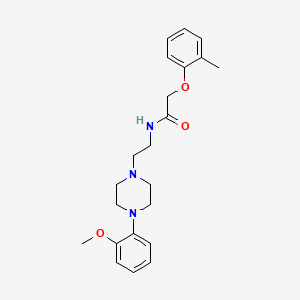 molecular formula C22H29N3O3 B3004184 N-(2-(4-(2-methoxyphenyl)piperazin-1-yl)ethyl)-2-(o-tolyloxy)acetamide CAS No. 1049370-62-8