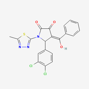 molecular formula C20H13Cl2N3O3S B3004189 4-benzoyl-5-(3,4-dichlorophenyl)-3-hydroxy-1-(5-methyl-1,3,4-thiadiazol-2-yl)-2,5-dihydro-1H-pyrrol-2-one CAS No. 371142-65-3