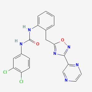 1-(3,4-Dichlorophenyl)-3-(2-((3-(pyrazin-2-yl)-1,2,4-oxadiazol-5-yl)methyl)phenyl)urea