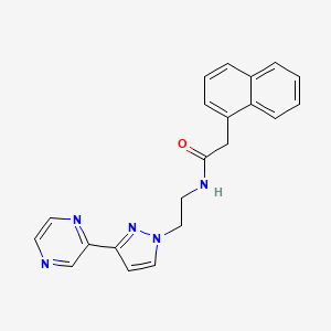 2-(naphthalen-1-yl)-N-(2-(3-(pyrazin-2-yl)-1H-pyrazol-1-yl)ethyl)acetamide