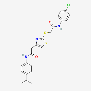 N-(4-chlorophenyl)-2-((4-(2-((4-isopropylphenyl)amino)-2-oxoethyl)thiazol-2-yl)thio)acetamide