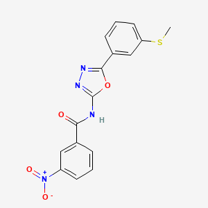 molecular formula C16H12N4O4S B3004206 N-[5-(3-methylsulfanylphenyl)-1,3,4-oxadiazol-2-yl]-3-nitrobenzamide CAS No. 886912-11-4