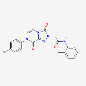 molecular formula C20H16BrN5O3 B3004210 2-(7-(4-bromophenyl)-3,8-dioxo-7,8-dihydro-[1,2,4]triazolo[4,3-a]pyrazin-2(3H)-yl)-N-(o-tolyl)acetamide CAS No. 941949-82-2