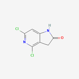 molecular formula C7H4Cl2N2O B3004211 4,6-二氯-1,3-二氢-2H-吡咯并[3,2-C]吡啶-2-酮 CAS No. 1260672-68-1