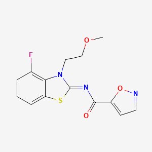 (Z)-N-(4-fluoro-3-(2-methoxyethyl)benzo[d]thiazol-2(3H)-ylidene)isoxazole-5-carboxamide