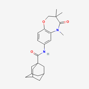 molecular formula C23H30N2O3 B3004219 (3r,5r,7r)-N-(3,3,5-trimethyl-4-oxo-2,3,4,5-tetrahydrobenzo[b][1,4]oxazepin-7-yl)adamantane-1-carboxamide CAS No. 921586-40-5