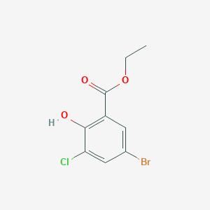 molecular formula C9H8BrClO3 B3004221 5-溴-3-氯-2-羟基苯甲酸乙酯 CAS No. 1260887-35-1