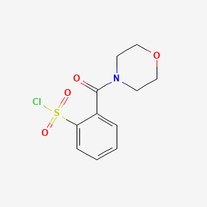 molecular formula C11H12ClNO4S B3004225 2-(Morpholine-4-carbonyl)benzene-1-sulfonyl chloride CAS No. 1016503-60-8