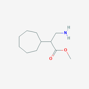 molecular formula C11H21NO2 B3004230 Methyl 3-amino-2-cycloheptylpropanoate CAS No. 1379336-67-0