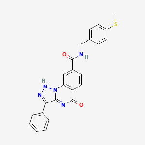 N-[4-(methylthio)benzyl]-5-oxo-3-phenyl-4,5-dihydro[1,2,3]triazolo[1,5-a]quinazoline-8-carboxamide