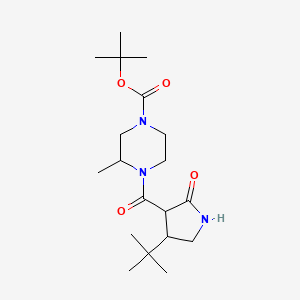 Tert-butyl 4-(4-tert-butyl-2-oxopyrrolidine-3-carbonyl)-3-methylpiperazine-1-carboxylate