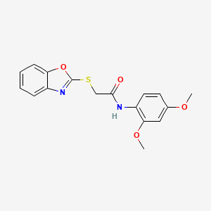 2-(1,3-benzoxazol-2-ylsulfanyl)-N-(2,4-dimethoxyphenyl)acetamide