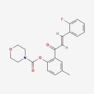 2-[(2E)-3-(2-fluorophenyl)prop-2-enoyl]-4-methylphenyl morpholine-4-carboxylate