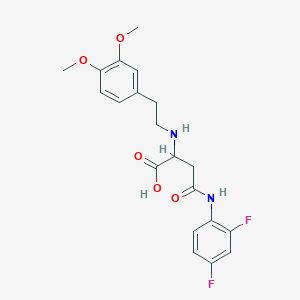 4-((2,4-Difluorophenyl)amino)-2-((3,4-dimethoxyphenethyl)amino)-4-oxobutanoic acid