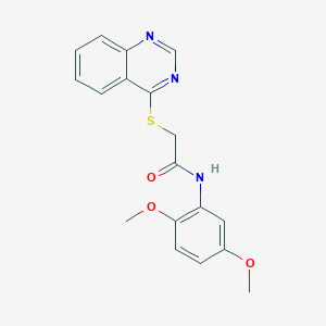 molecular formula C18H17N3O3S B3004256 N-(2,5-dimethoxyphenyl)-2-(quinazolin-4-ylthio)acetamide CAS No. 721420-06-0