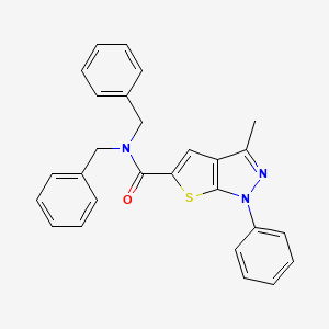 N,N-dibenzyl-3-methyl-1-phenyl-1H-thieno[2,3-c]pyrazole-5-carboxamide