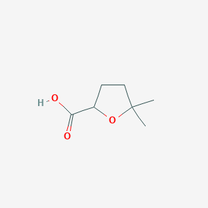 molecular formula C7H12O3 B3004275 5,5-Dimethyloxolane-2-carboxylic acid CAS No. 7433-82-1