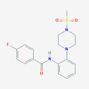 4-fluoro-N-{2-[4-(methylsulfonyl)piperazino]phenyl}benzenecarboxamide