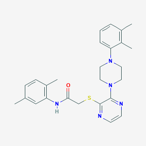N-(2,4-dimethoxyphenyl)-3,3-dimethyl-1-(2-oxo-2-pyrrolidin-1-ylethyl)indoline-5-sulfonamide