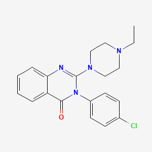 molecular formula C20H21ClN4O B3004291 3-(4-Chlorophenyl)-2-(4-ethylpiperazin-1-yl)quinazolin-4-one CAS No. 2380188-49-6
