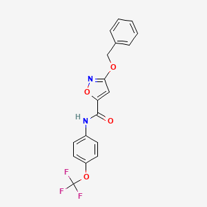 3-(benzyloxy)-N-(4-(trifluoromethoxy)phenyl)isoxazole-5-carboxamide