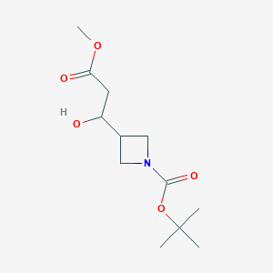 tert-Butyl 3-(1-hydroxy-3-methoxy-3-oxopropyl)azetidine-1-carboxylate