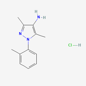 3,5-Dimethyl-1-(2-methylphenyl)pyrazol-4-amine;hydrochloride