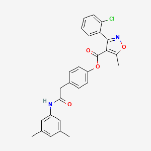 4-[2-(3,5-Dimethylanilino)-2-oxoethyl]phenyl 3-(2-chlorophenyl)-5-methyl-4-isoxazolecarboxylate