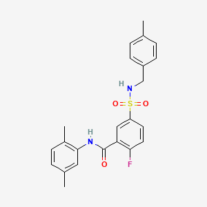 N-(2,5-dimethylphenyl)-2-fluoro-5-[(4-methylphenyl)methylsulfamoyl]benzamide