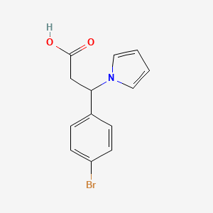 molecular formula C13H12BrNO2 B3004318 3-(4-bromophenyl)-3-(1H-pyrrol-1-yl)propanoic acid CAS No. 866019-29-6