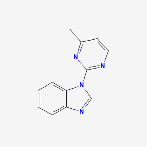 molecular formula C12H10N4 B3004319 1-(4-methylpyrimidin-2-yl)-1H-1,3-benzodiazole CAS No. 1713503-42-4