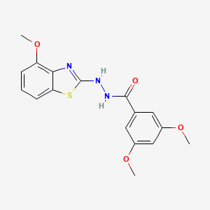 3,5-dimethoxy-N'-(4-methoxy-1,3-benzothiazol-2-yl)benzohydrazide