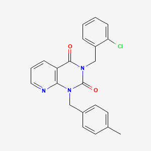 molecular formula C22H18ClN3O2 B3004327 3-(2-chlorobenzyl)-1-(4-methylbenzyl)pyrido[2,3-d]pyrimidine-2,4(1H,3H)-dione CAS No. 902964-48-1