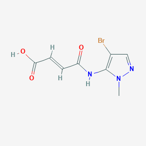 molecular formula C8H8BrN3O3 B3004339 (E)-4-[(4-溴-2-甲基吡唑-3-基)氨基]-4-氧代丁-2-烯酸 CAS No. 679394-10-6