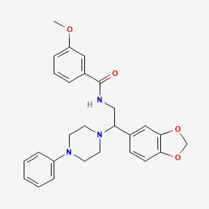 N-(2-(benzo[d][1,3]dioxol-5-yl)-2-(4-phenylpiperazin-1-yl)ethyl)-3-methoxybenzamide