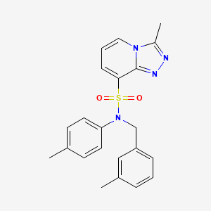 molecular formula C22H22N4O2S B3004350 3-甲基-N-(3-甲基苄基)-N-(4-甲基苯基)[1,2,4]三唑并[4,3-a]吡啶-8-磺酰胺 CAS No. 1251615-29-8