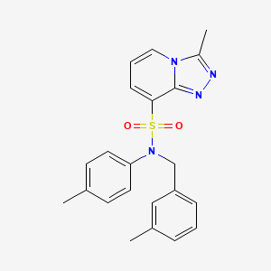 3-methyl-N-(4-methylphenyl)-N-[(3-methylphenyl)methyl]-[1,2,4]triazolo[4,3-a]pyridine-8-sulfonamide