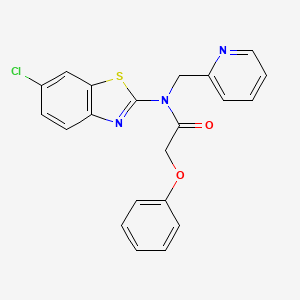 molecular formula C21H16ClN3O2S B3004352 N-(6-chlorobenzo[d]thiazol-2-yl)-2-phenoxy-N-(pyridin-2-ylmethyl)acetamide CAS No. 900005-77-8