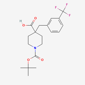 molecular formula C19H24F3NO4 B3004354 1-(叔丁氧羰基)-4-[3-(三氟甲基)苄基]哌啶-4-羧酸 CAS No. 1187173-52-9