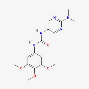 molecular formula C16H21N5O4 B3004355 1-[2-(Dimethylamino)pyrimidin-5-yl]-3-(3,4,5-trimethoxyphenyl)urea CAS No. 1396785-70-8