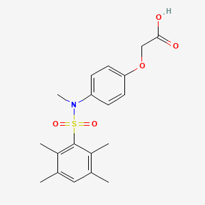 molecular formula C19H23NO5S B3004358 2-[4-(N-甲基2,3,5,6-四甲基苯磺酰胺)苯氧基]乙酸 CAS No. 870693-11-1