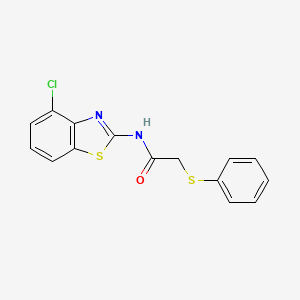 molecular formula C15H11ClN2OS2 B3004361 N-(4-chlorobenzo[d]thiazol-2-yl)-2-(phenylthio)acetamide CAS No. 136210-00-9